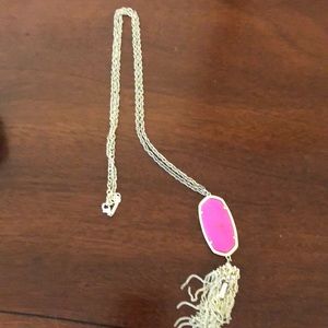 Kendra Scott Magenta Ryane Long Pendant Necklace